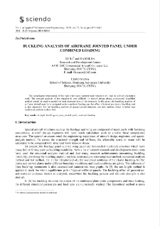 Buckling analysis of airframe jointed panel under combined loading