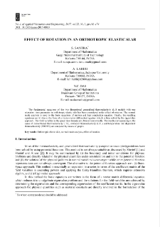 A effect of rotation in an orthotropic elastic slab