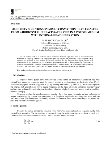 Similarity solutions on mixed convection heat transfer from a horizontal surface saturated in a porous medium with internal heat generation