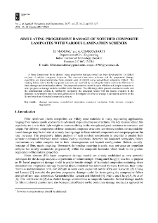 Simulating progressive damage of notched composite laminates with various lamination schemes