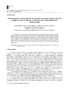 Comparative analysis of buckling load of circular and corrugated tubes by utilizing key performance indicators