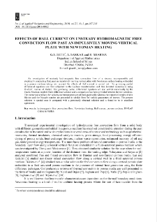 Effects of hall current on unsteady hydromagnetic free convection flow past an impulsively moving vertical plate with Newtonian heating