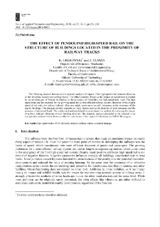 The effect of pendolino high-speed rail on the structure of buildings located in the proximity of railway tracks