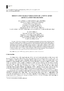 Design and characterization of a novel knee articulation mechanism