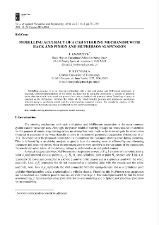 Modelling accuracy of a car steering mechanism with rack and pinion and McPherson suspension