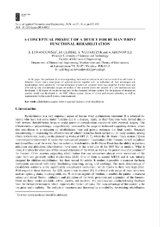 A conceptual project of a device for human wrist functional rehabilitation