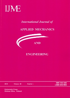 International Journal of Applied Mechanics and Engineering (IJAME), volume 20, number 1 (2015) - spis treści