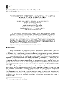 The evolution of devices and systems supporting rehabilitation of lower limbs