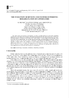 The evolution of devices and systems supporting rehabilitation of lower limbs