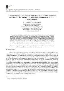 The least squares stochastic finite element method in structural stability analysis of steel skeletal structures