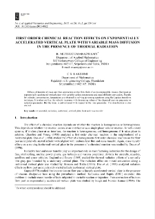 First order chemical reaction effects on exponentially accelerated vertical plate with variable mass diffusion in the presence of thermal radiation