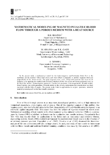 Mathematical modeling of magneto pulsatile blood flow through a porous medium with a heat source