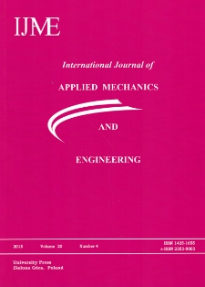 International Journal of Applied Mechanics and Engineering (IJAME), volume 20, number 4 (2015) - Contents