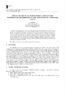 Impact of the pulse width modulation on the temperature distribution in the armature of a solenoid valve