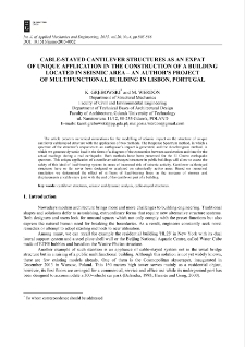Cable-stayed cantilever structures as an expat of unique application in the construction of a building located in seismic area - an author`s project of multifunctional building in Lisbon, Portugal