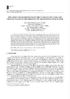 The effect of randomness on the stability of capillary gravity waves in the presence of air flowing over water