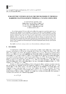 Parametric studies of failure mechanisms in thermal barrier coatings during thermal cycling using FEM