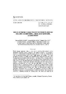 Socio-economic analysis of riverine flooding on low-income dwellings: Adayar River, a case study