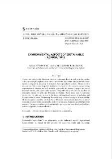 Environmental aspects of sustainable agriculture