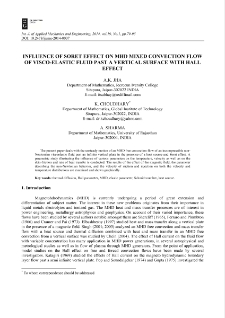 Influence of Soret effect on MHD mixed convection flow of visco-elastic fluid past a vertical surface with hall effect