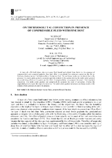 On thermosolutal convection in presence of compressible fluid with fine dust