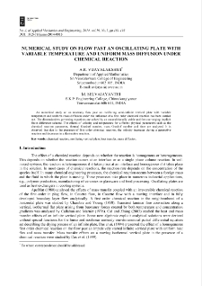 Numerical study on flow past an oscillating plate with variable temperature and uniform mass diffusion under chemical reaction