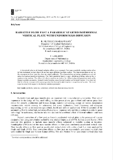 Radiative flow past a parabolic started isothermal vertical plate with uniform mass diffusion