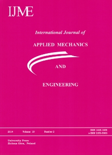 International Journal of Applied Mechanics and Engineering (IJAME), volume 19, number 2 (2014) - Contents
