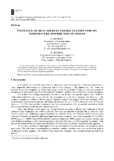 Influence of heat sources and relaxation time on temperature distribution in tissues