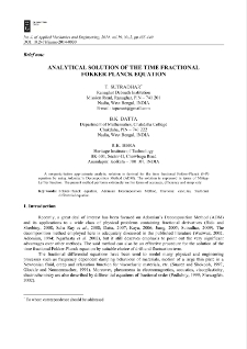 Analytical solution of the time fractional Fokker-Planck equation