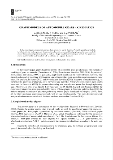 Graph models of automobile gears - kinematics