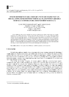 Finite difference solution of unsteady flow past an oscillating semi-infinite vertical plate with variable surface temperature and uniform mass flux