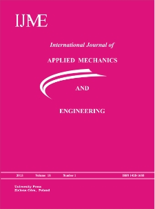 International Journal of Applied Mechanics and Engineering (IJAME), volume 18, number 1 (2013) - spis treści