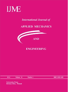 International Journal of Applied Mechanics and Engineering (IJAME), volume 18, number 1 (2013) - Contents