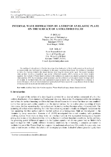 Internal wave diffraction by a strip of an elastic plate on the surface of a stratified fluid