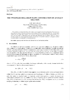 The two-phase Hell-Shaw flow: construction of an exact solution