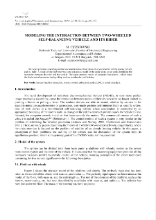 Modeling the interaction between two-wheeled self-balancing vehicle and its rider
