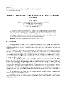 Different synchronization schemes for chaotic Rikitake systems