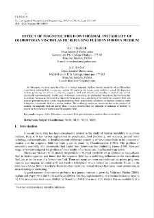 Effect of magnetic field on thermal instability of Oldroydian viscoelastic rotating fluid in porous medium