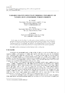 Variable gravity effects on thermal instability of nanofluid in anisotropic porous medium