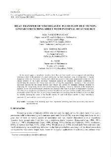 Heat transfer of viscoelastic fluid flow due to non-linear stretching sheet with internal heat source