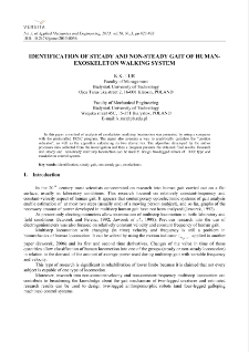 Identification of steady and non-steady gait of human-exoskeleton walking system