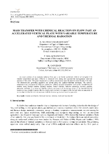 Mass transfer with chemical reaction on flow past an accelerated vertical plate with variable temperature and thermal radiation