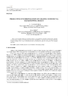 Projective synchronization of chaotic systems via backstepping design