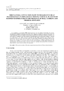 MHD natural convection flow with radiative heat transfer past an impulsively moving vertical plate with ramped temperature in the presence of hall current and thermal diffusion