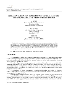 Surface waves in non-homogeneous, general magneto-thermo, viscoelastic media of higher order