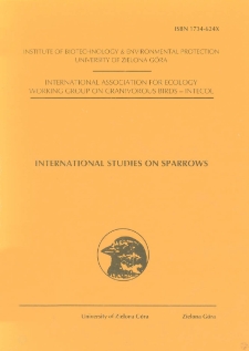 International Studies on Sparrows, vol. 30 [2005] - spis treści