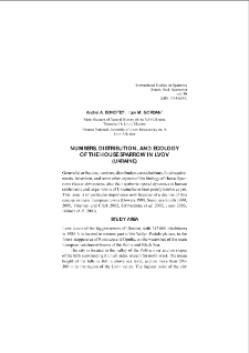 Numbers, distribution, and ecology of the house sparrow in Lvov (Ukraine)