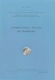International Studies on Sparrows, vol. 36 (2012) - spis treści