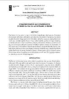 Synanthropisation and synurbisation of raven "Corvus corax" in Poland: a review